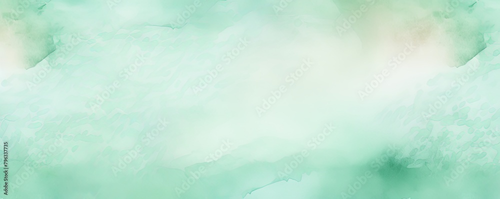 Mint Green watercolor background texture soft abstract illustration blank empty with copy space 