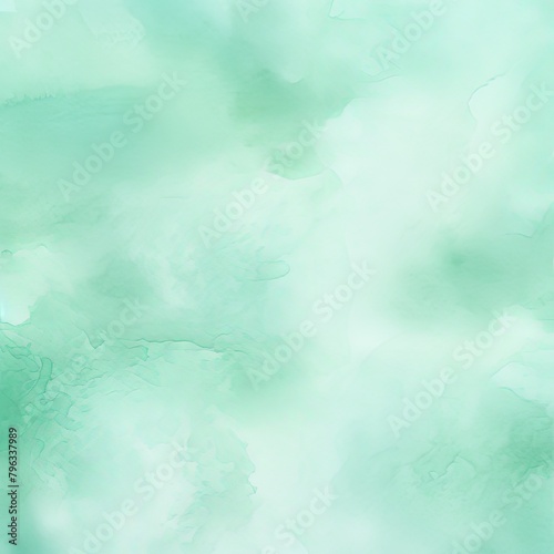 Mint Green watercolor background texture soft abstract illustration blank empty with copy space 