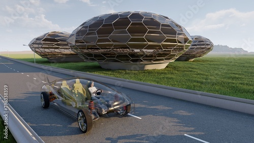 Tableau sur toile Transparent model cars.