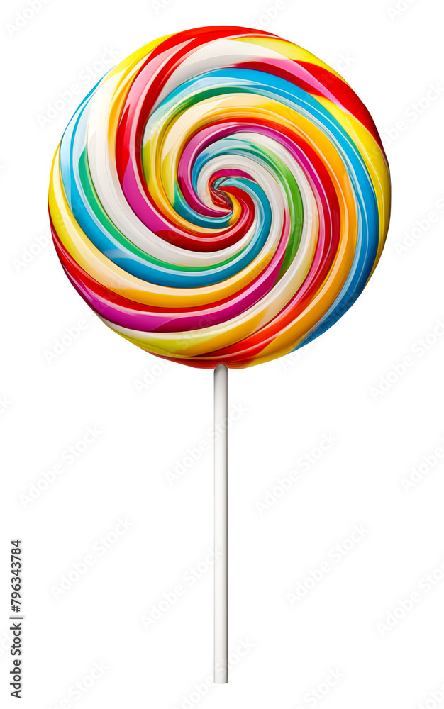 Multicolor lollipop, transparent background Multicolor lollipop, transparent background