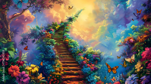 Whimsical Stairway to Encha...