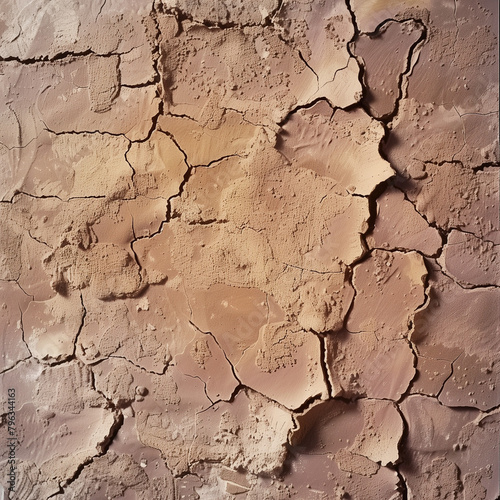 Cracked earth texture, dry soil close-up, environmental change concept
