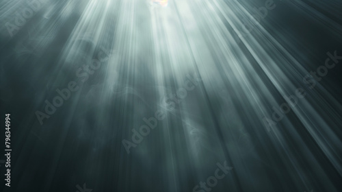 Sunlight beams filtering through water, serene underwater light rays