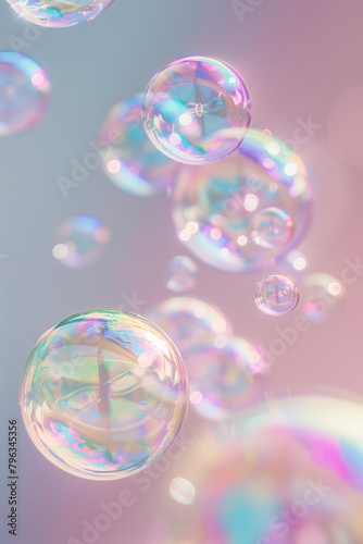 Soap bubbles background