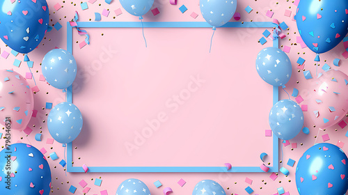 Birthday balloons vector background design.