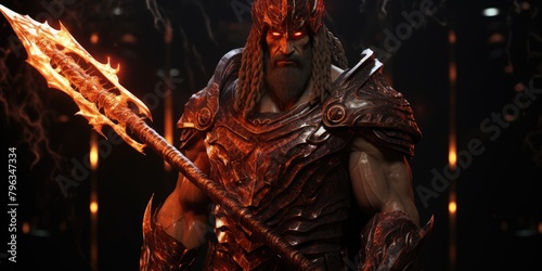 Ruthless portrayal of Ares, the Greek god of war, epitomizing the ferocity and brutality of battle in ancient Greek culture.