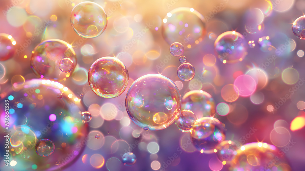 iridescent transparent soap bubbles on a dark purple background with copy space iridescent transparent soap bubbles on a dark purple background with copy space