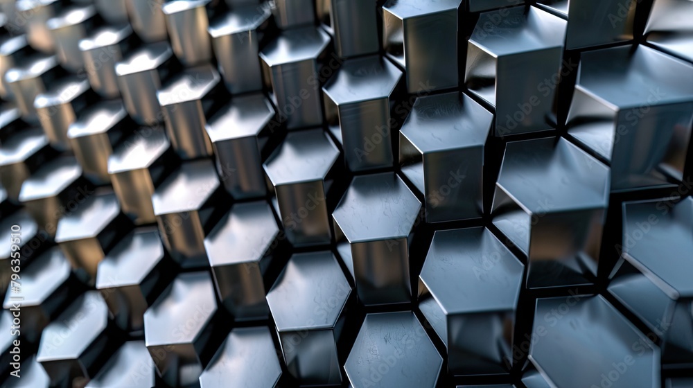 Discover the mesmerizing world of Tech Hexagons! Background a honeycomb of hexagonal shapes with gradients from charcoal to silver. Discover the mesmerizing world of Tech Hexagons! Background a honeycomb of hexagonal shapes with gradients from charcoal to silver.