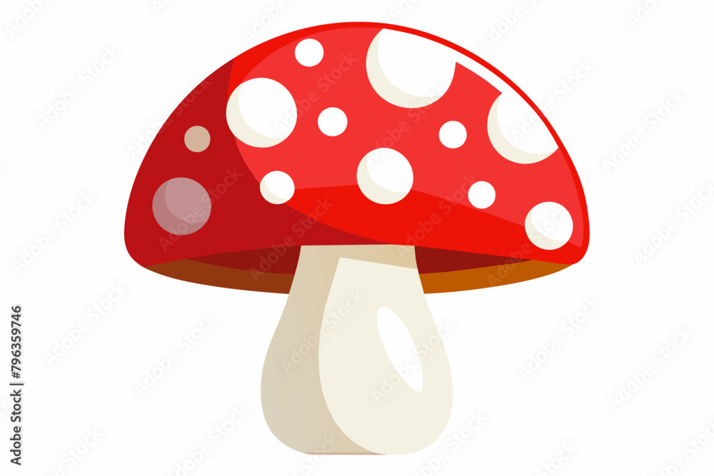 Mushroom vector white background. Mushroom vector white background.