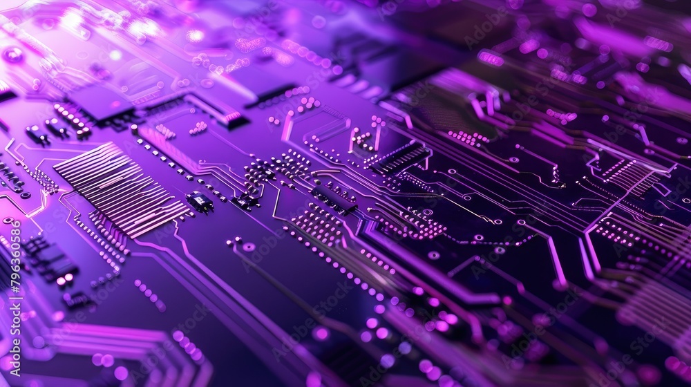 Experience the allure of Futuristic Circuitry! Background intricate pathways and nodes in metallic silver transitioning to electric purple Experience the allure of Futuristic Circuitry! Background intricate pathways and nodes in metallic silver transitioning to electric purple