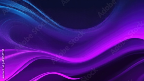Purple pink blue abstract dynamic color flow wave black background