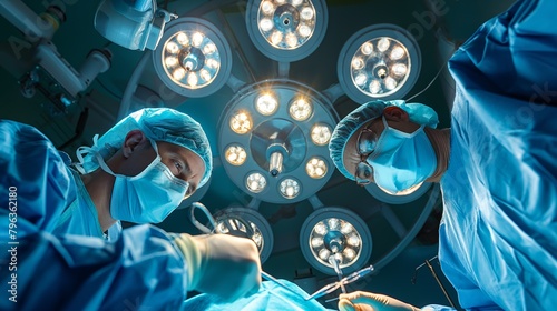 operation in the operating theatre, utilizing advanced tools with precision and teamwork