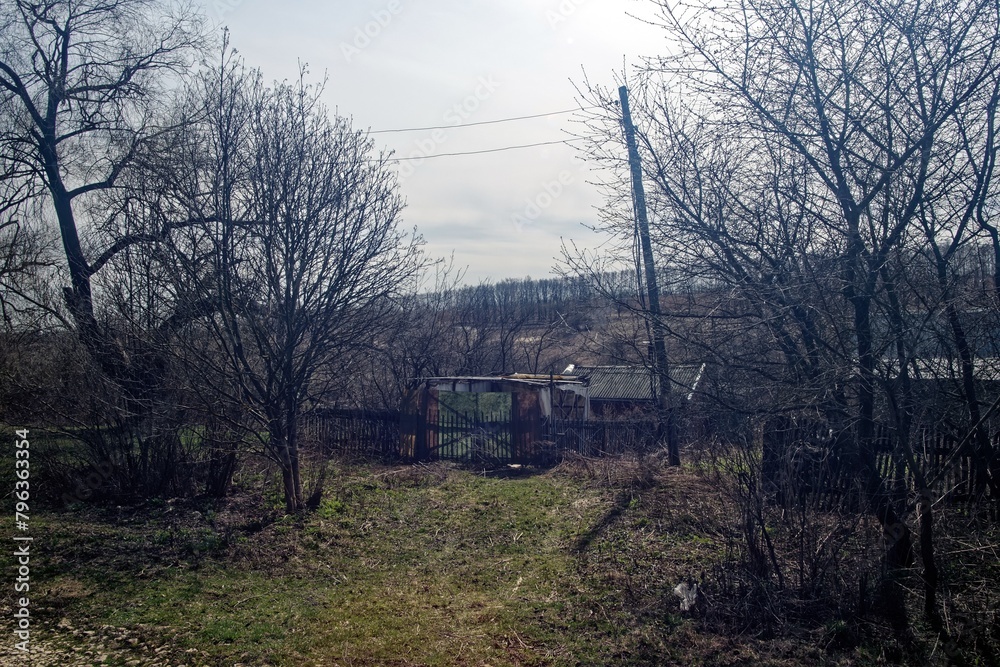 Old buildings in the countryside in spring Old buildings in the countryside in spring