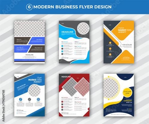 Corporate creative business flyer design template 