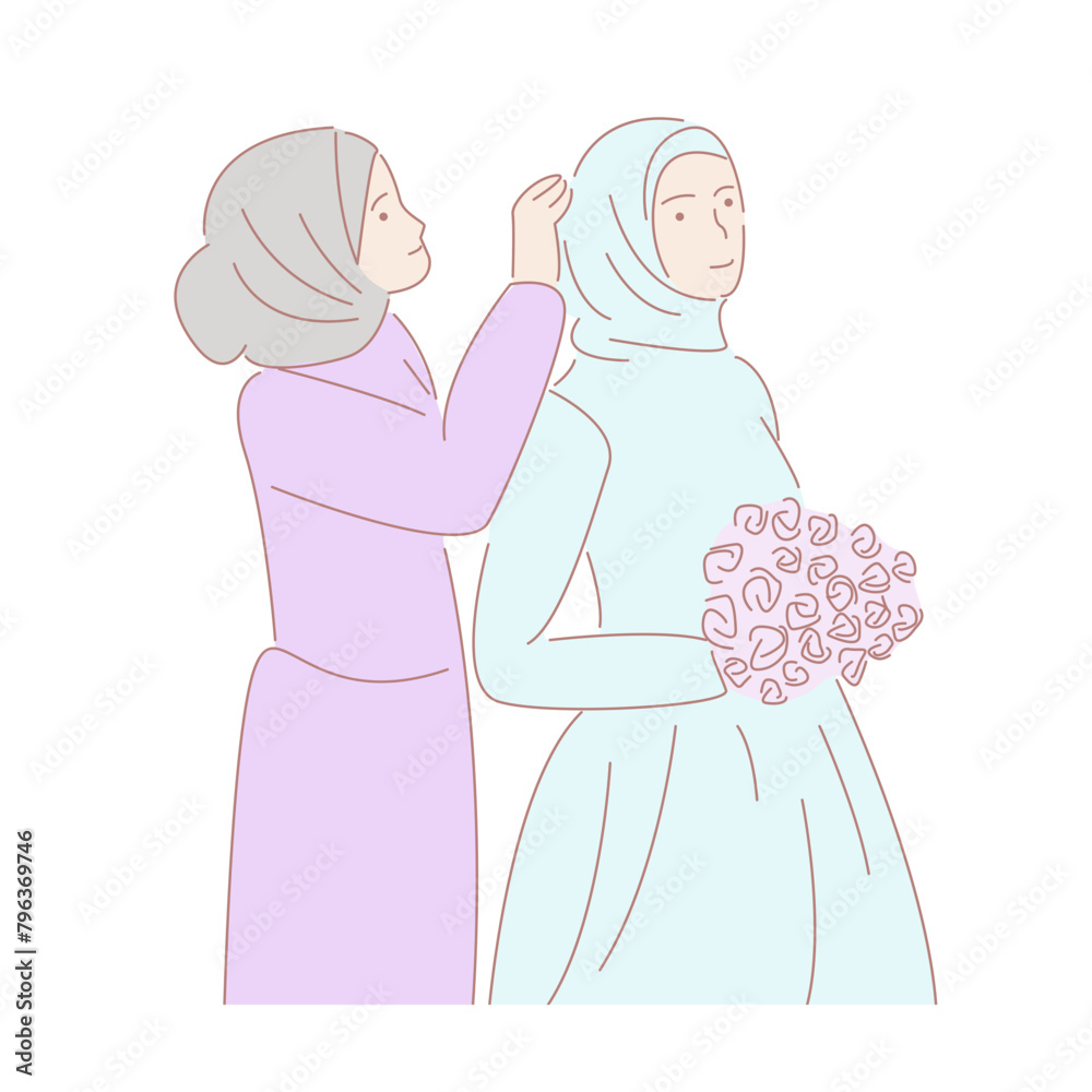 Muslim girl getting married bride Muslim girl getting married bride