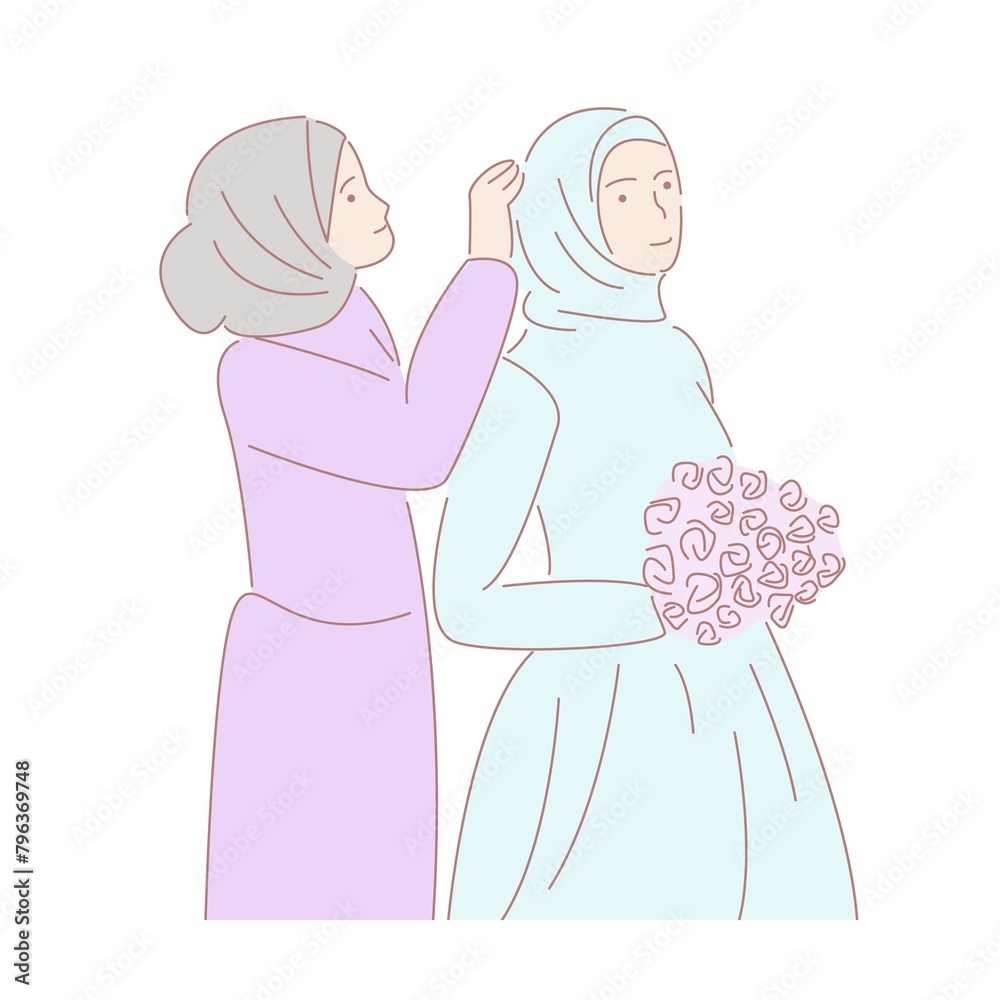 Muslim girl getting married bride Muslim girl getting married bride