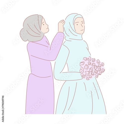 Muslim girl getting married bride