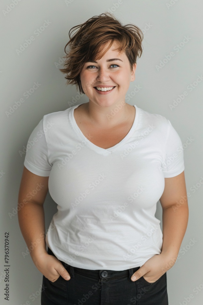 a woman in a white shirt a woman in a white shirt