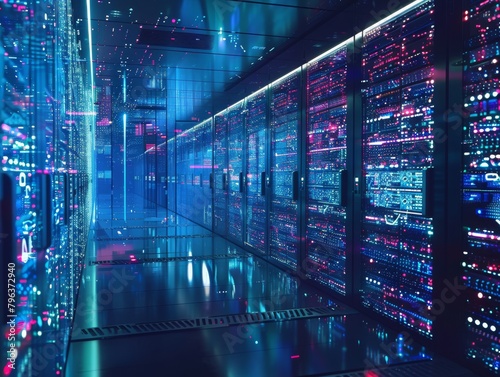 Futuristic Sci-Fi Server Room