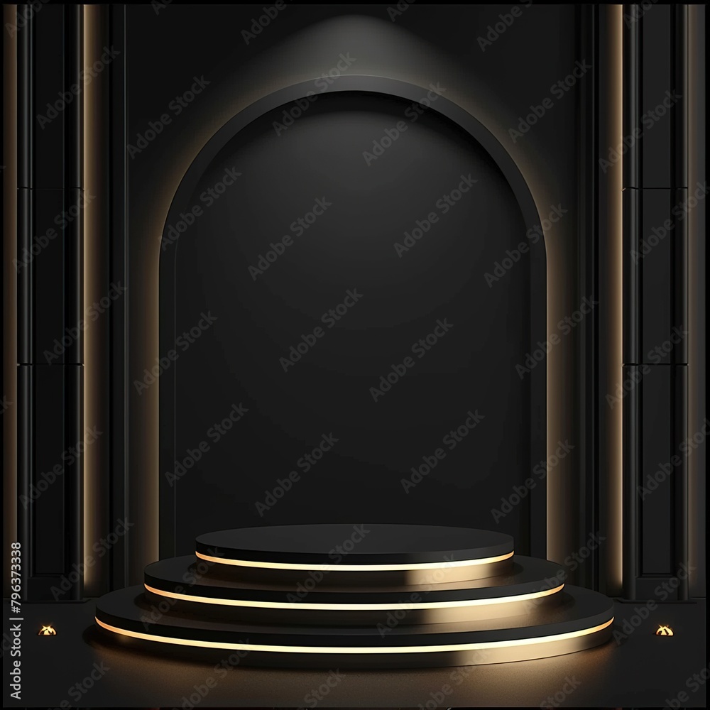 Black and Gold Podium Black and Gold Podium