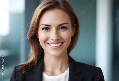businesswoman, wearing suit using laptop working in office 