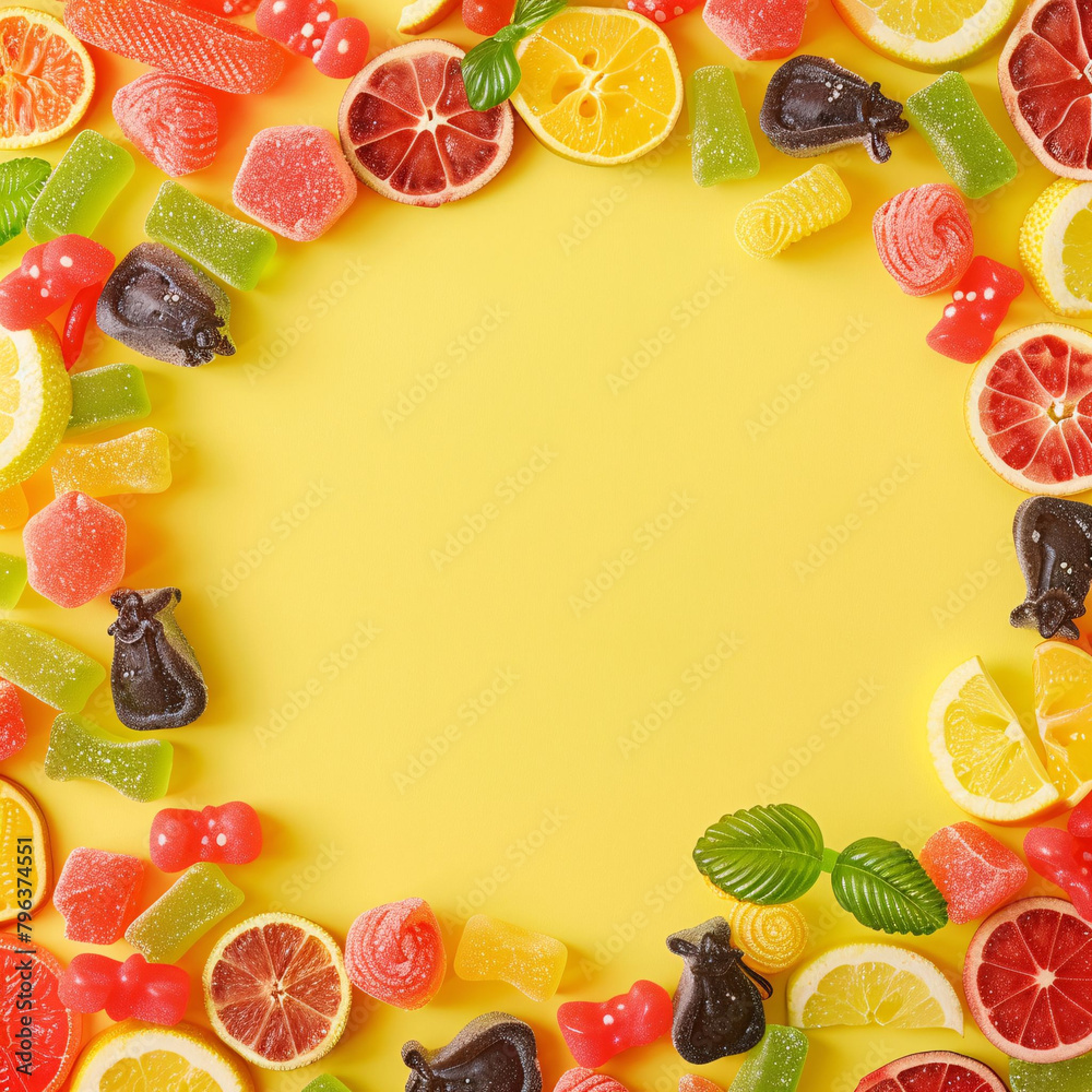 a group of colorful candies a group of colorful candies