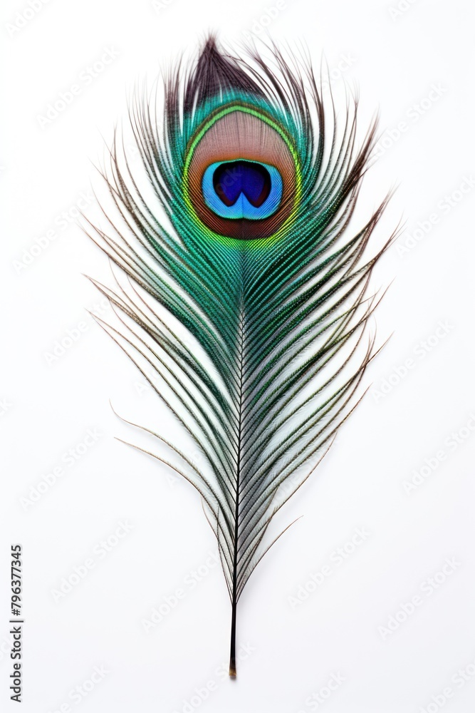 Fototapeta premium Peacock feather pattern animal.