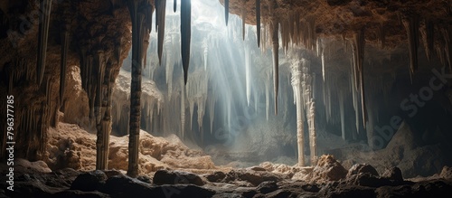 Sunlight entering a cavern