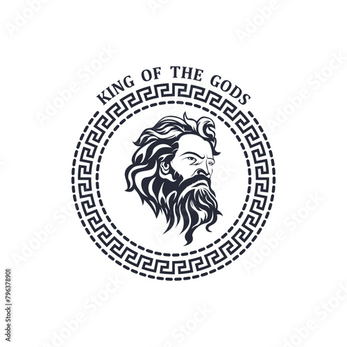 Zeus logo design vector illustration. suitable for any business, gaming brand and brand company
