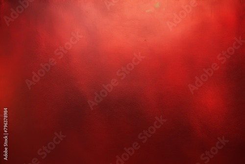 Red foil metallic wall with glowing shiny light, abstract texture background blank empty with copy space  photo