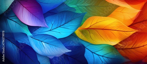 Rainbow leaf closeup shot © HN Works