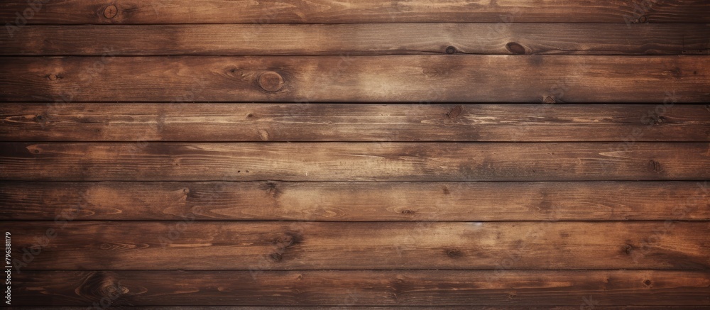 A wooden wall with a dark brown stain A wooden wall with a dark brown stain