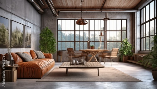 Contemporary Loft Living: Modern Home Interior Background" © Sadaqat