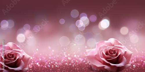 Rose abstract nature blurred background gradient backdrop. Ecology concept for your graphic design  banner or poster blank empty with copy space 