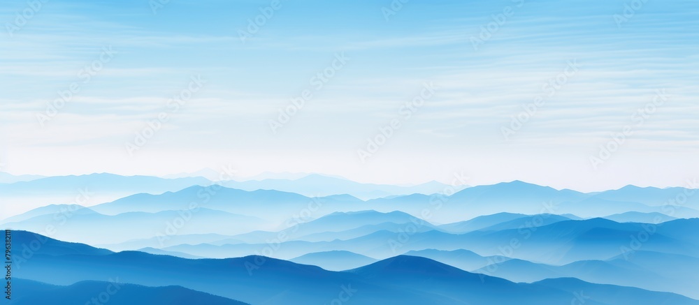Blue Mountains with Sparse Cloud Cover Blue Mountains with Sparse Cloud Cover