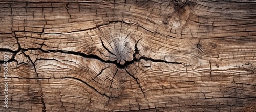 Wooden Plank Showing a Split photo