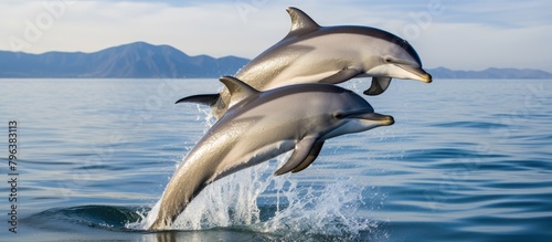 Dolphins leaping in Monterey Bay Sanctuary © HN Works