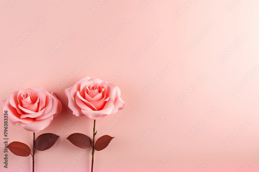 Rose Gradient Background, simple form and blend of color spaces as contemporary background graphic backdrop blank empty with copy space