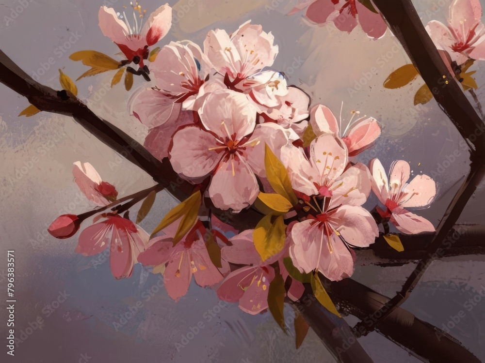 illustration of a sakura