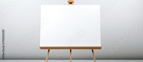 Canvas on wooden easel