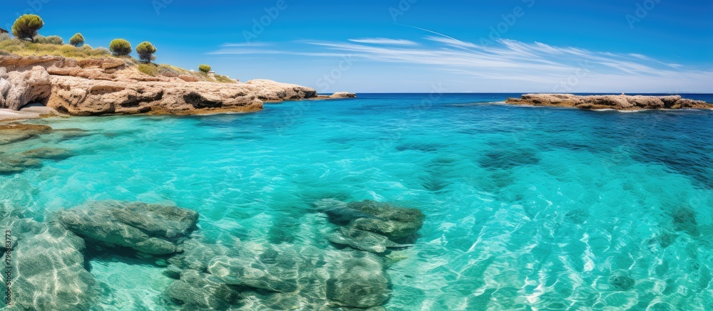 Turquoise Waters and Coastal Rocks