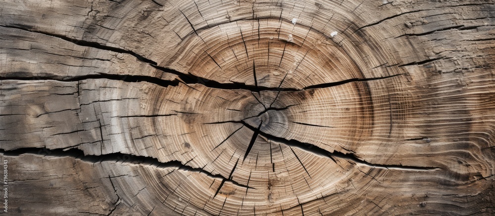 Fototapeta premium Tree Trunk Cross Section Close Up