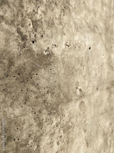 Close up details of a textured concrete wall