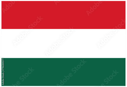 Hungary  flag illustrator country flags