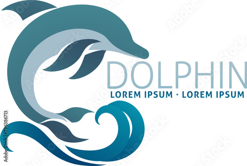 Dolphin animal jumping fish...