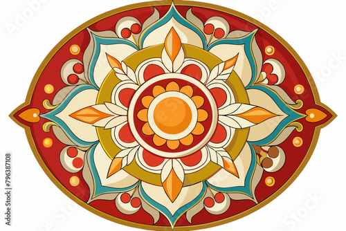 Melamine plate ornament design.