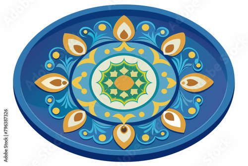 Melamine plate ornament design.