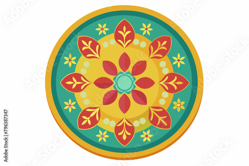 Melamine plate ornament design.