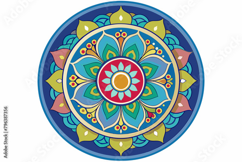 Melamine plate ornament design.