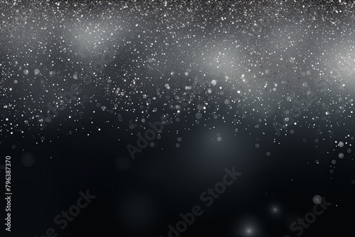 Silver banner dark bokeh particles glitter awards dust gradient abstract background